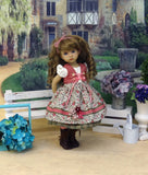Autumn Briar - dirndl ensemble with tights & boots for Little Darling Doll or 33cm BJD