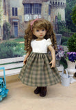 Autumn Briar - dirndl ensemble with tights & boots for Little Darling Doll or 33cm BJD