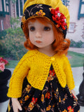 Autumn Evening - dress, sweater, hat, socks & shoes for Little Darling Doll or 33cm BJD