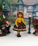 Autumn Evening - dress, sweater, hat, socks & shoes for Little Darling Doll or 33cm BJD