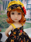 Autumn Evening - dress, sweater, hat, socks & shoes for Little Darling Doll or 33cm BJD