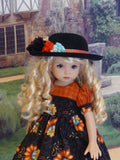 Autumn Flourish - dress, hat, tights & shoes for Little Darling Doll or 33cm BJD