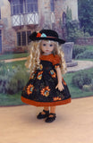 Autumn Flourish - dress, hat, tights & shoes for Little Darling Doll or 33cm BJD