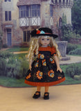 Autumn Flourish - dress, hat, tights & shoes for Little Darling Doll or 33cm BJD