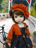 Autumn Garden - dress, jacket, beret, socks & shoes for Little Darling Doll or 33cm BJD