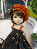 Autumn Garden - dress, jacket, beret, socks & shoes for Little Darling Doll or 33cm BJD