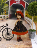 Autumn Garden - dress, jacket, beret, socks & shoes for Little Darling Doll or 33cm BJD