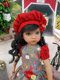 Autumn Hedgehog - dress, beret, tights & shoes for Little Darling Doll or other 33cm BJD