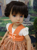 Autumn in Augsburg - dirndl ensemble with tights & boots for Little Darling Doll or 33cm BJD