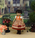 Autumn in Augsburg - dirndl ensemble with tights & boots for Little Darling Doll or 33cm BJD