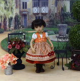 Autumn in Augsburg - dirndl ensemble with tights & boots for Little Darling Doll or 33cm BJD