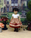 Autumn in Augsburg - dirndl ensemble with tights & boots for Little Darling Doll or 33cm BJD