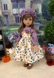 Autumn Leaves - dress, hat, tights & shoes for Little Darling Doll or 33cm BJD