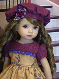Autumn Meadow - dress, hat, tights & shoes for Little Darling Doll or 33cm BJD