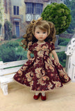 Autumn Paisley - dress, tights & shoes for Little Darling Doll or other 33cm BJD