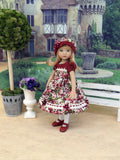 Autumn Pansy - dress, hat, tights & shoes for Little Darling Doll or other 33cm BJD