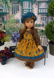 Autumn Poppy - dress, hat, socks & shoes for Little Darling Doll or 33cm BJD