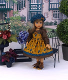 Autumn Poppy - dress, hat, socks & shoes for Little Darling Doll or 33cm BJD
