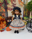 Autumn Ride - dress, vest, beret, tights & shoes for Little Darling Doll or 33cm BJD