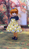 Autumn Robin - dress, tights & shoes for Little Darling Doll or 33cm BJD