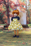 Autumn Robin - dress, tights & shoes for Little Darling Doll or 33cm BJD