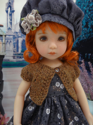 Autumn Shadows - dress, sweater, hat, tights & shoes for Little Darling Doll or 33cm BJD