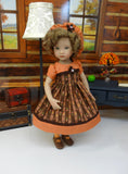 Autumn Spice - dress, hat, tights & shoes for Little Darling Doll or 33cm BJD