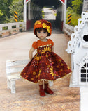 Autumn Sunflower - dress, hat, socks & shoes for Little Darling Doll