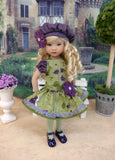 Autumn Violas - dress, beret, tights & shoes for Little Darling Doll or other 33cm BJD