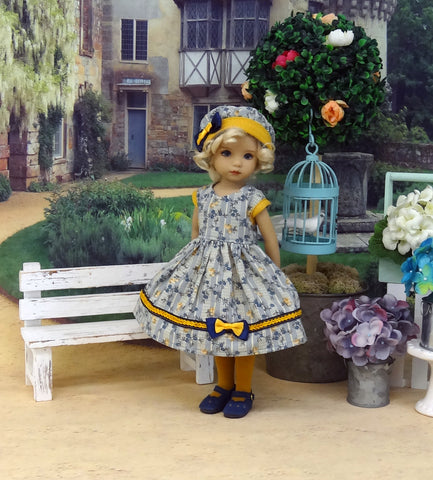 Autumn Winds - dress, hat, tights & shoes for Little Darling Doll