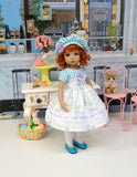 Baby Bunny Blue - dress, hat, tights & shoes for Little Darling Doll