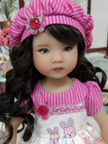 Baby Bunny Pink - dress, hat, tights & shoes for Little Darling Doll