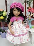 Baby Bunny Pink - dress, hat, tights & shoes for Little Darling Doll