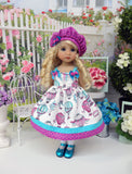 Balloon Ride - dress, hat, socks & shoes for Little Darling Doll or 33cm BJD