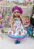 Balloon Ride - dress, hat, socks & shoes for Little Darling Doll or 33cm BJD