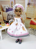 Bambi & Thumper - dress, jacket, hat, tights & shoes for Little Darling Doll or 33cm BJD