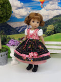 Bavarian Autumn - dirndl ensemble with tights & boots for Little Darling Doll or 33cm BJD