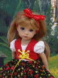 Bavarian Beauty - dirndl ensemble with tights & shoes for Little Darling Doll or 33cm BJD