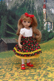Bavarian Beauty - dirndl ensemble with tights & shoes for Little Darling Doll or 33cm BJD