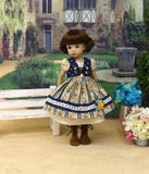 Bavarian Forest - dirndl ensemble with tights & boots for Little Darling Doll or 33cm BJD