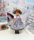 Bavarian Frost - dirndl ensemble with tights & boots for Little Darling Doll or 33cm BJD