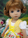 Bavarian Market - dirndl ensemble with tights & boots for Little Darling Doll or 33cm BJD
