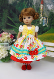 Bavarian Market - dirndl ensemble with tights & boots for Little Darling Doll or 33cm BJD