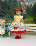 Bavarian Market - dirndl ensemble with tights & boots for Little Darling Doll or 33cm BJD