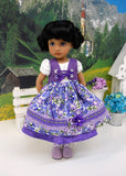 Bavarian Morning Glory - dirndl ensemble with tights & boots for Little Darling Doll or 33cm BJD
