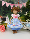 Bavarian Spring - dirndl ensemble with tights & boots for Little Darling Doll or 33cm BJD