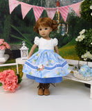 Bavarian Spring - dirndl ensemble with tights & boots for Little Darling Doll or 33cm BJD
