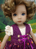 Bavarian Sunset - dirndl ensemble with tights & boots for Little Darling Doll or 33cm BJD