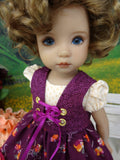 Bavarian Sunset - dirndl ensemble with tights & boots for Little Darling Doll or 33cm BJD