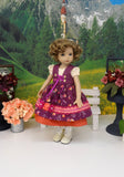 Bavarian Sunset - dirndl ensemble with tights & boots for Little Darling Doll or 33cm BJD